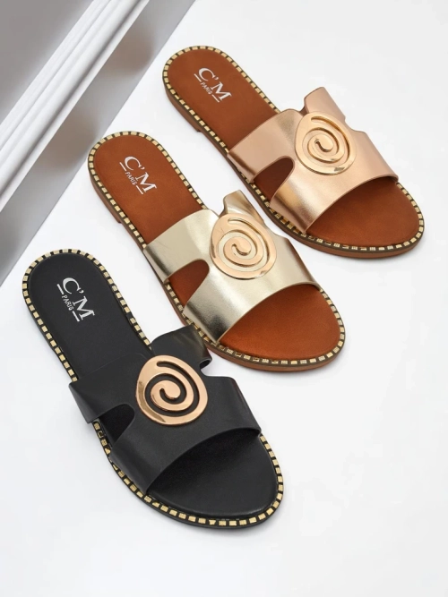 Royalfashion Жіночі тапочки на плоскій підошві Glam Bliss