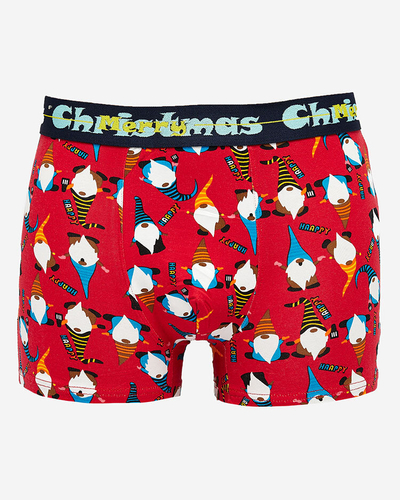Royalfashion Červené pánské vánoční boxerky