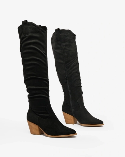 Royalfashion Чорні жіночі чоботи а-ля ковбойки Tegona