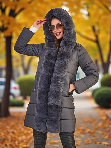 Dámská bunda Royalfashion se zipy a odnímatelnými rukávy