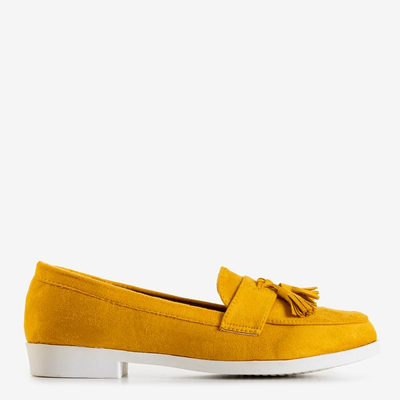 Жовті жіночі лофери з бахромою Atrugiel