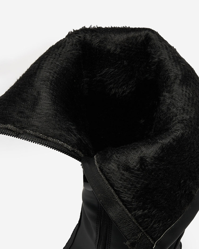 Royalfashion Dámské matné kozačky v černé barvě Jegerha