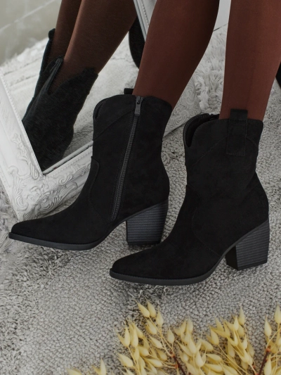 Dámské kovbojské boty z eko semiše Armelle