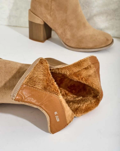 Royalfashion Dámské semišové kozačky eko Ovi