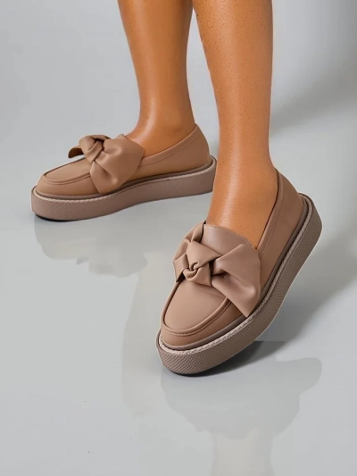 Royalfashion Elegantní dámské mokasíny s mašlí Ortto