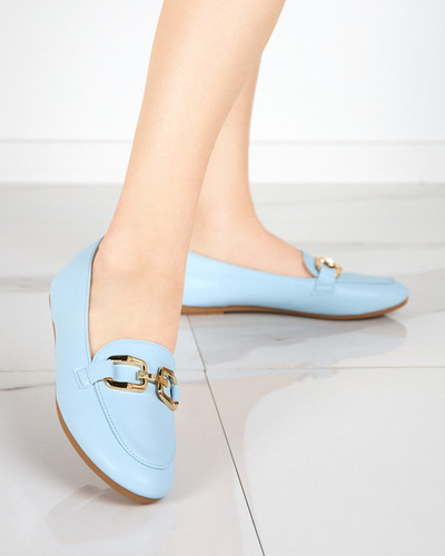 Сині жіночі лофери з екошкіри Kesine