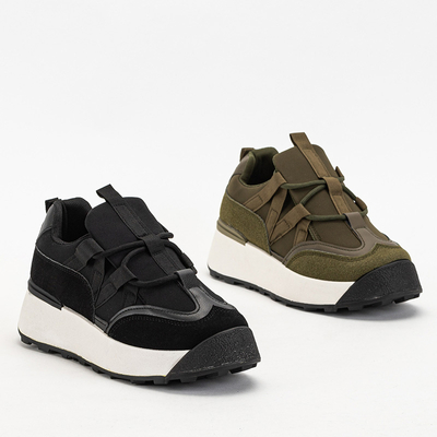 OUTLET Чорне жіноче спортивне взуття на вищій підошві Kanislo - Взуття