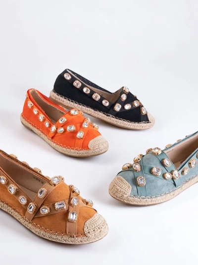 Černé dámské espadrilky s krystaly Wamba - obuv