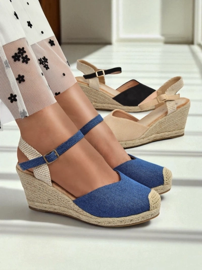 Royalfashion Dámské sandály na klínku Solara Espadrilky
