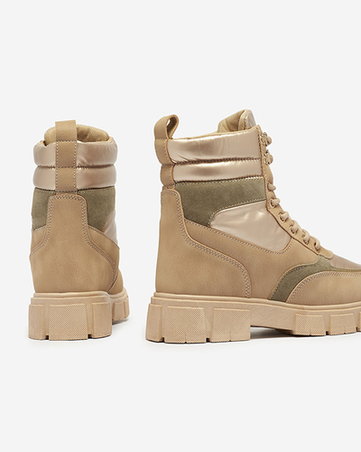 Світло-коричневі жіночі утеплені черевики-трапери Kasemi-Footwear