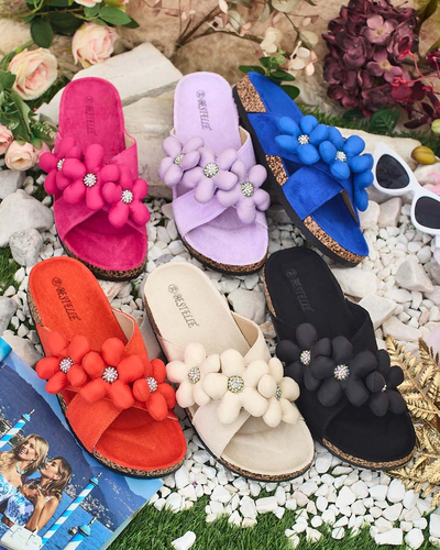 Royalfashion Dámské žabky Polidda Flower Strap