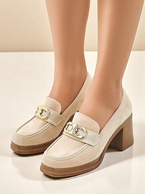 Royalfashion Женські мокасини на блоковому каблуці Qeroy