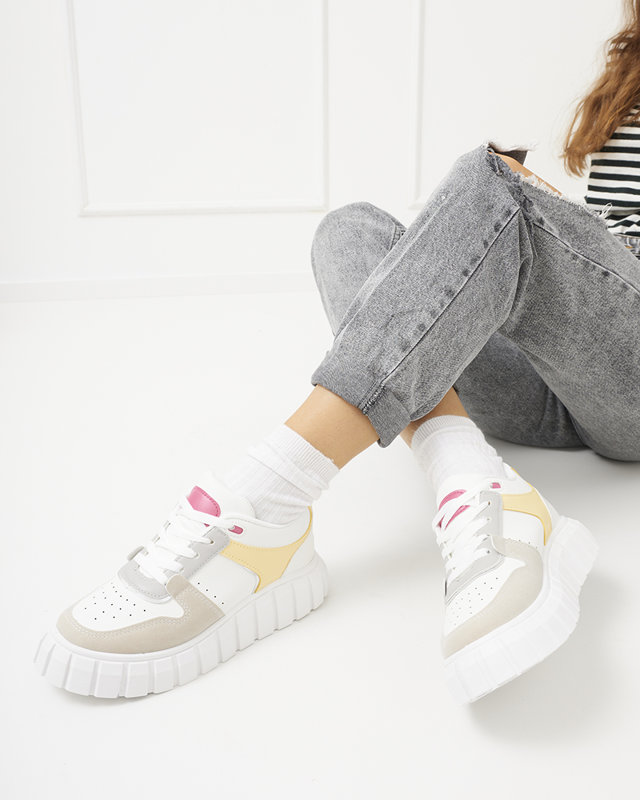 Béžová a bílá dámská sportovní obuv Nortelo - Obuv