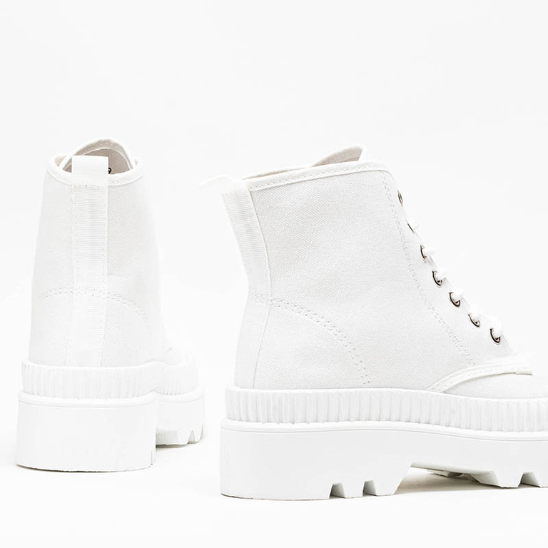 Dámské bílé kotníkové boty Roulle - Boty