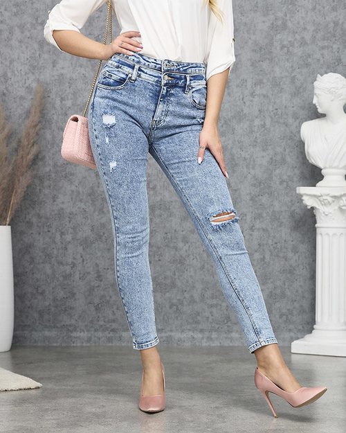 Сині жіночі джинси-дудочки - Одяг