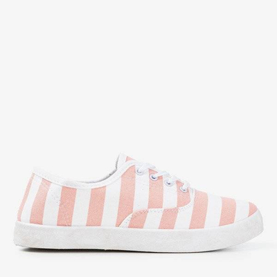 Růžové dámské pruhované tenisky Anchor - Footwear 1
