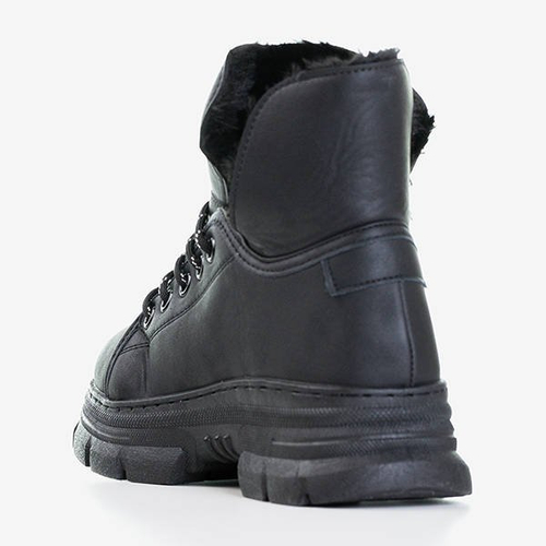 Жіночі чорні туристичні черевики з хутром Rostorie - Взуття
