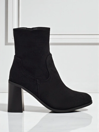 Dámské kotníkové boty eko semišové na sloupku Rune Fast