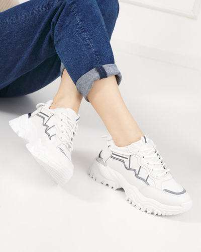 Bílé dámské sportovní boty Jenirso tenisky - Obuv