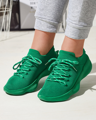 Зелені жіночі спортивні сліпони на шнурівці Oteva- Footwear
