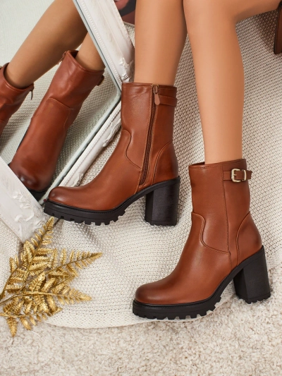 Ботильйони жіночі еко шкіряні на підборах Sylvarra