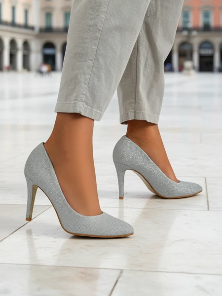 Royalfashion Lesklé dámské stiletto podpatky Enen