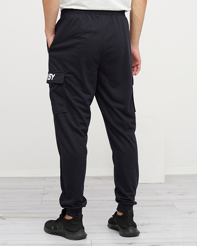 Темно-сині чоловічі спортивні штани з кишенями - Одяг