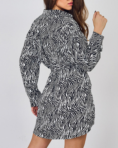 Royalfashion dámské mini šaty se vzorem a'la zebra
