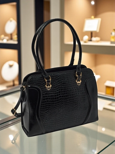 Dámská shopper kabelka z eko kůže s ražbou Iron Lace