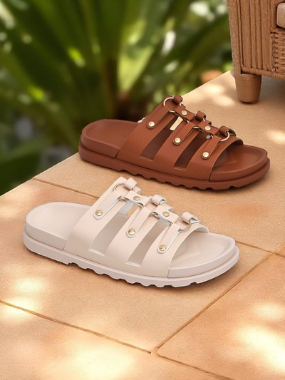 Royalfashion Жіночі шльопанці на плоскій підошві Aurelia Roma