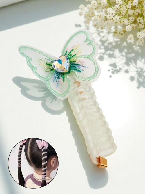 Royalfashion Резинка-спіраль для волосся з метеликом Spring Butterfly