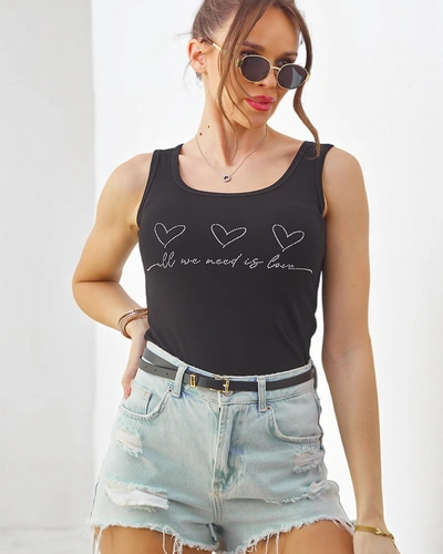 Royalfashion Dámský bavlněný top srdíčky