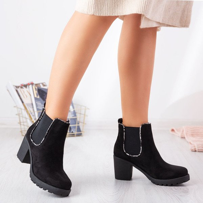 Чорні черевики на вищій стійці Травольте - Взуття