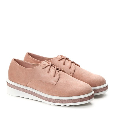 Devestva Pink Lace-up Creepers - Obuv