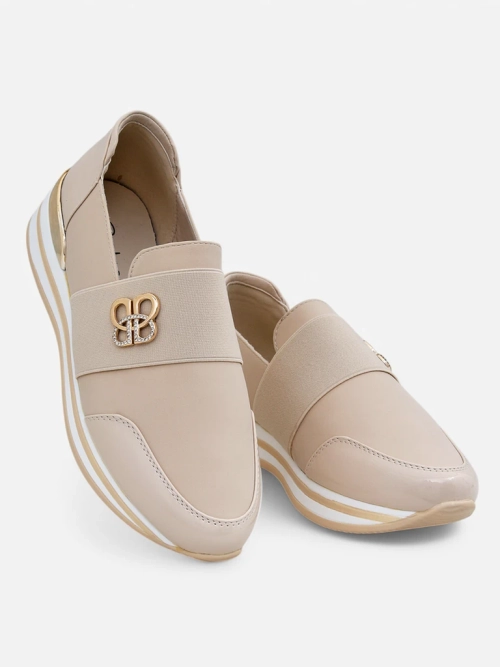 Жіночі мокасини Aurora Classico Beige екологічна шкіра плоскі підбори