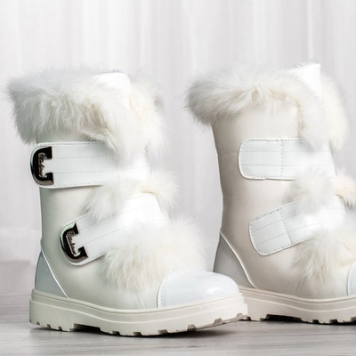 OUTLET Bílé sněhové boty s kožešinou od značky Dassacia - Footwear