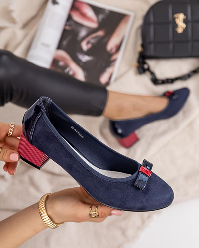 Tmavě modré dámské vysoké podpatky Sentiso - Obuv