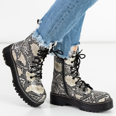 Жіночі черевики із зміїним принтом Chic Glam - Взуття