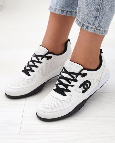 OUTLET Royalfashion Біло-чорні жіночі спортивні кросівки Bofiale