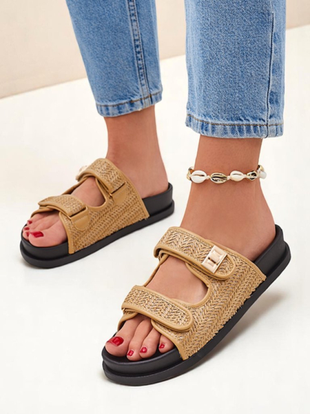 Royalfashion Жіночі шльопанці з плетенням Delibeli