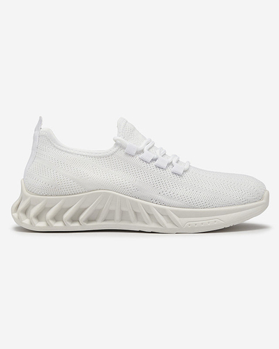 Жіночі тканинні спортивні кросівки білого кольору Acarfi-Footwear