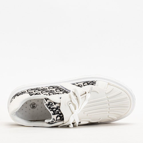 Білі жіночі кросівки з принтом Ibibis