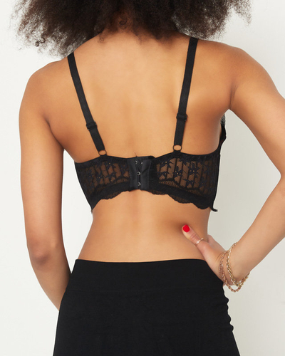 Червоний жіночий бюстгальтер з чорним мереживом - Нижня білизна