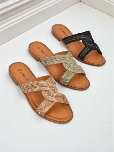 Royalfashion Жіночі шльопанці плетені Woven Breeze