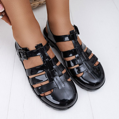 Чорні жіночі гумові сандалі Gladisy