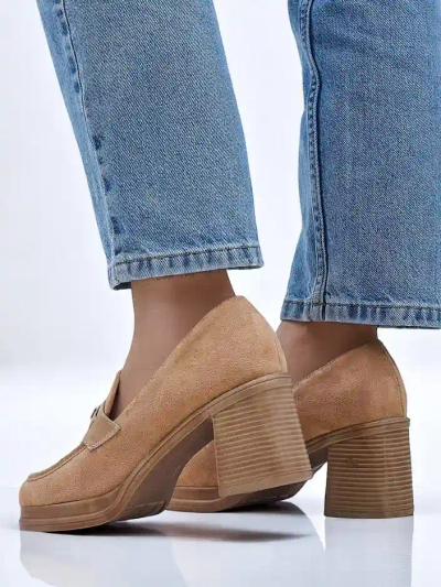 Royalfashion dámské mokasíny s blokovým podpatkem Evelay