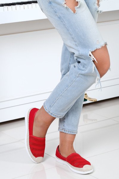 Czerwone espadryle- Obuwie