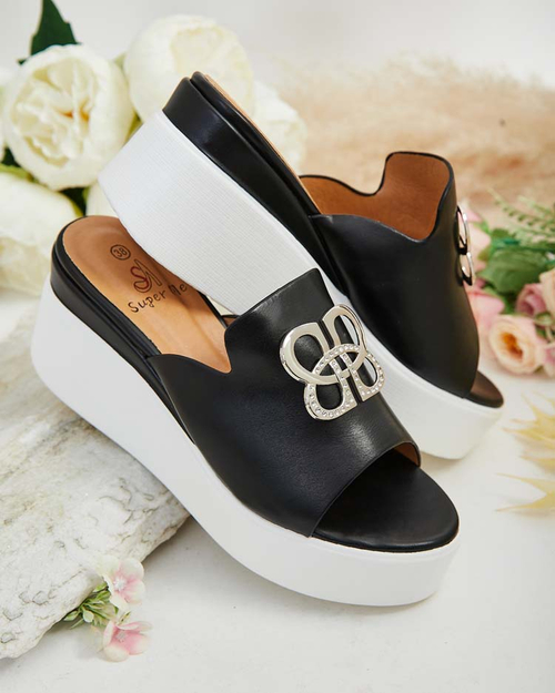 Жіночі шльопанці Royalfashion Sailme на котячій шкірі