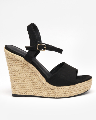 Жіночі босоніжки на високому каблуці чорного кольору Kentui - Взуття