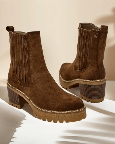 Dámské kotníkové boty Royalfashion Eco-suede na pilíři Segiag